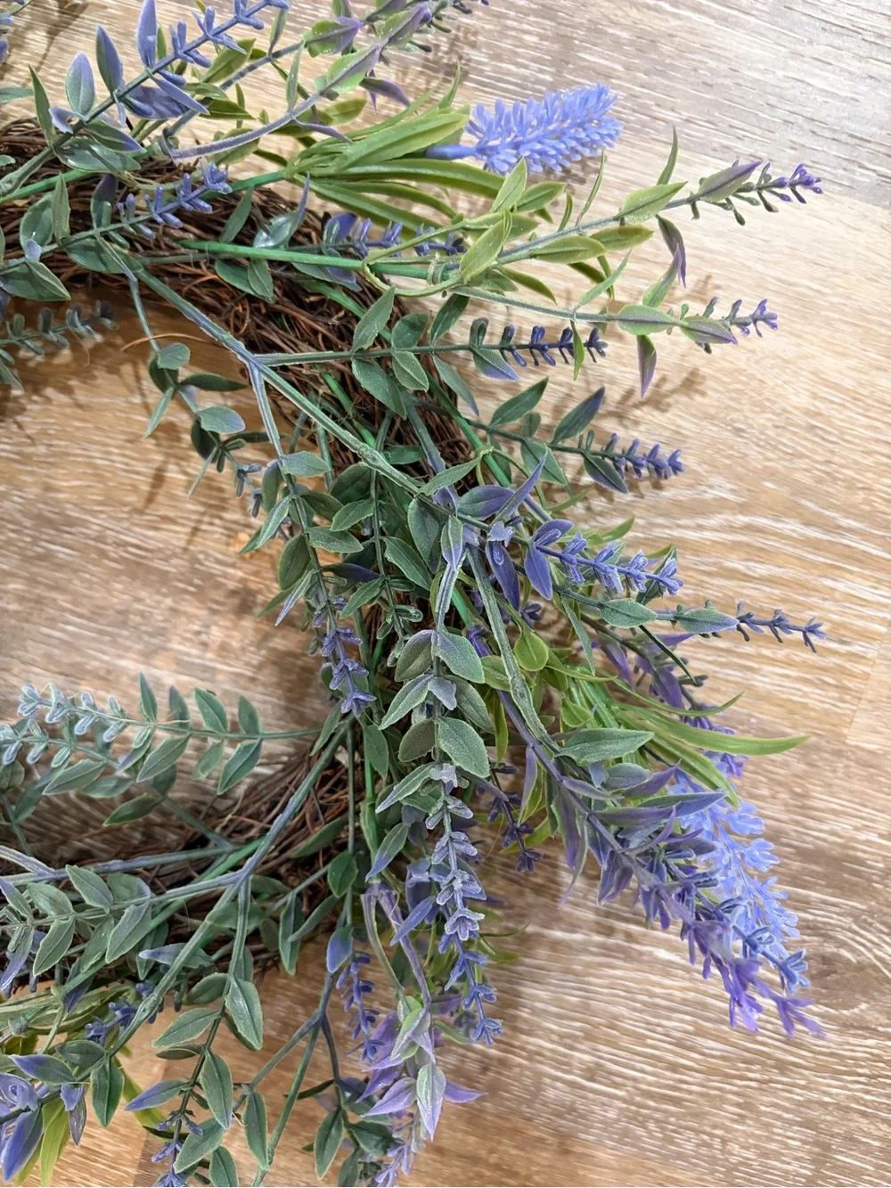 Lavender Grapevine Holiday Wreath - Purple & Green